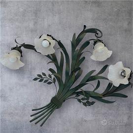 Applique vintage da parete  in ferro battuto