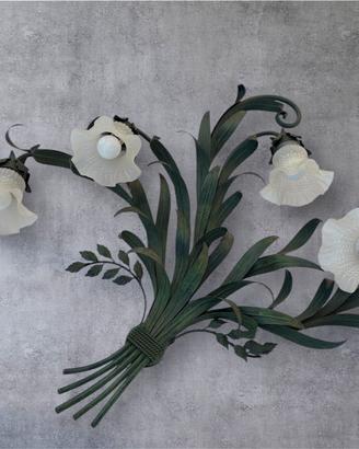 Applique vintage da parete  in ferro battuto