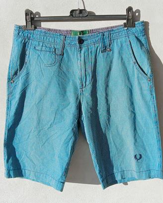 Bermuda chino uomo Fred Perry, tg 48, azzurro tu