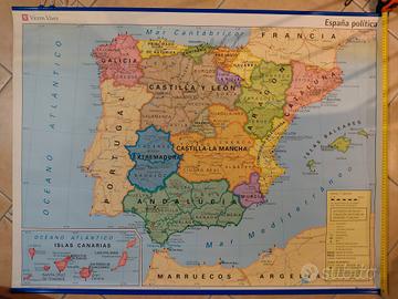Carta geografica Spagna