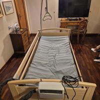 Letto ospedale elettrico + materasso ad aria 165kg