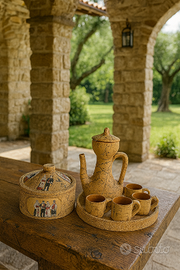 Set ceramica e sughero + Contenitore sughero