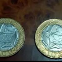 moneta 1000 lire mappa diffeto conio 1997 ,2 monet