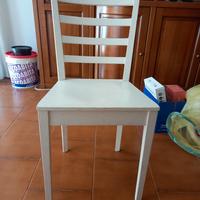 N°2 sedie bianche shabby chic