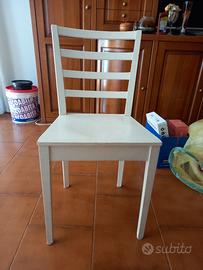 N°2 sedie bianche shabby chic