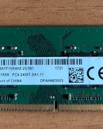 Sodimm  Micron 8GB 1Rx8 PC4-2400T
