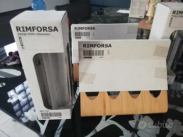 Porta spezie in vetro e legno 