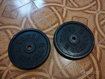 dischi pesi palestra bilanciere 10kg weider