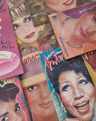 Lotto di 11 riviste originali Interview Magazine