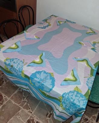 Set Tovaglia grande + 8 Tovaglioli in puro Bisso