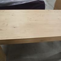 TAVOLO ROVERE NODATO SPAZZOLATO