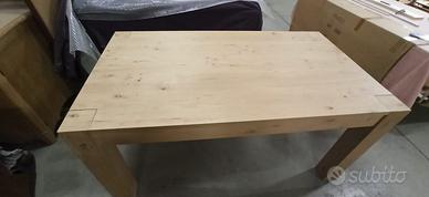 TAVOLO ROVERE NODATO SPAZZOLATO