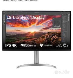 Monitor LG 32UQ850V 4K led ips