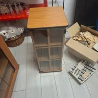 Mobiletto porta CD/DVD con ante in vetro 