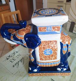 Elefante Portapiante in Ceramica Smaltata – Vintag