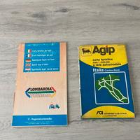 Cartine geografiche stradali anni 80 vintage