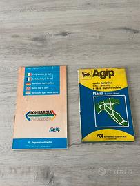 Cartine geografiche stradali anni 80 vintage