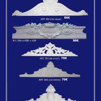 sovraporta in gesso bassorilievi decoro porta