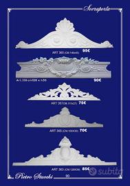 sovraporta in gesso bassorilievi decoro porta