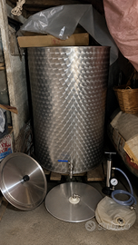 Serbatoio cisterna inox vino semprepieno completo 