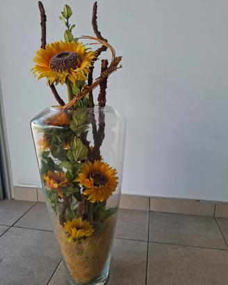 Vaso decorativo con girasoli 
