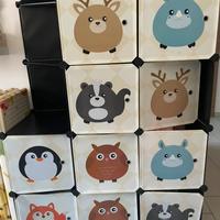 Armadio modulare per bambini con animali 🐻🦊🐧