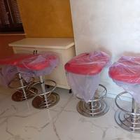 Sgabelli in pelle Rossa