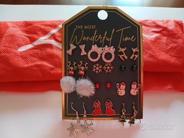 CONFEZIONE DI 12 PAIA DI ORECCHINI, LOVISA, NATALE
