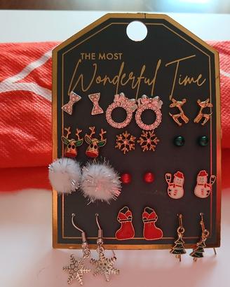 CONFEZIONE DI 12 PAIA DI ORECCHINI, LOVISA, NATALE
