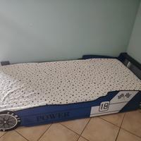 Letto con Luci LED Cameretta Bambino Auto da corsa