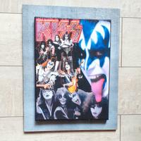 Quadro in legno omaggio ai Kiss 