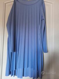 vestito donna plissettato color glicine