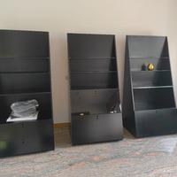 Mobili/Credenze nere triangolari fine anni '70. 