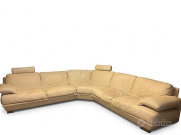 Divano angolare in pelle DIVANI&DIVANI BY NATUZZI