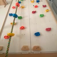 Gioco Legno Parete Arrampicata Bambini Inclinabile