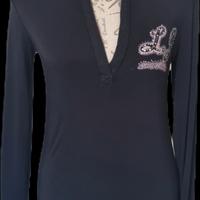 Maglia LIU JO Vintage Collection nera con strass
