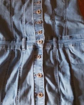 vestito in jeans con elastico