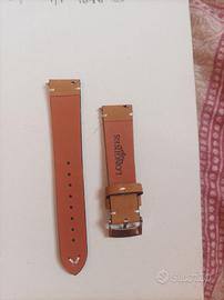 cinturino pelle Longines con fibbia logo omega 