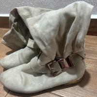 Stivaletti Albano in camoscio beige
