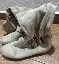 Stivaletti Albano in camoscio beige