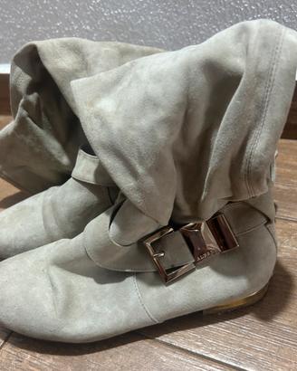 Stivaletti Albano in camoscio beige