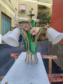 Lampadario con due abat jour