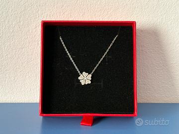 Collana quadrifoglio argento