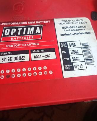 Batterie optima rosse