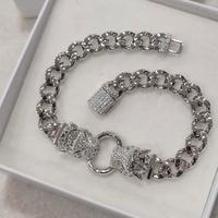 Bracciale massiccio  in argento 925 rodiato