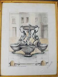 Veduta di Roma – Fontana delle Tartarughe