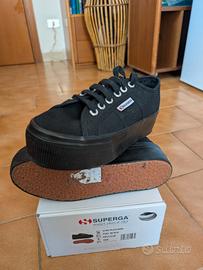 Superga 2790 Platform 36 nuove nere donna