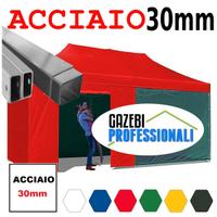 Gazebo pieghevole rosso 6x3 3x6 eventi chiosco pvc