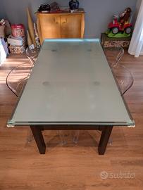 tavolo Calligaris vetro allungabile