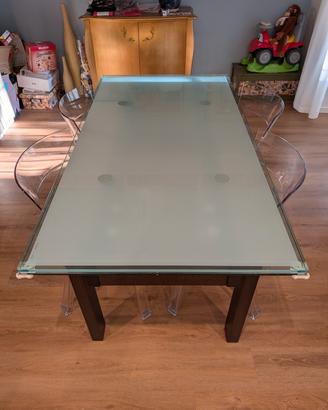 tavolo Calligaris vetro allungabile